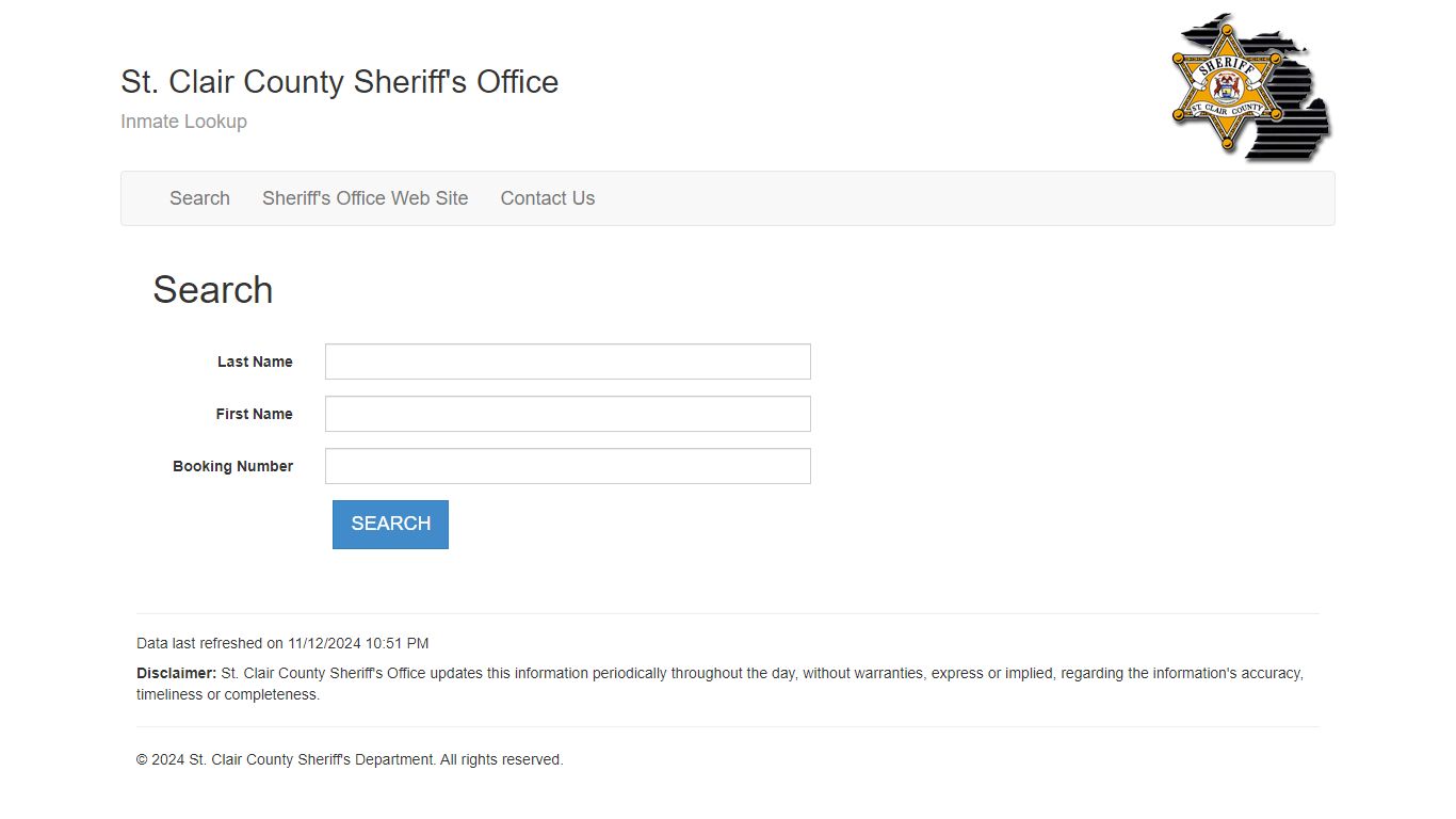 St. Clair County, Michigan - Inmate Lookup