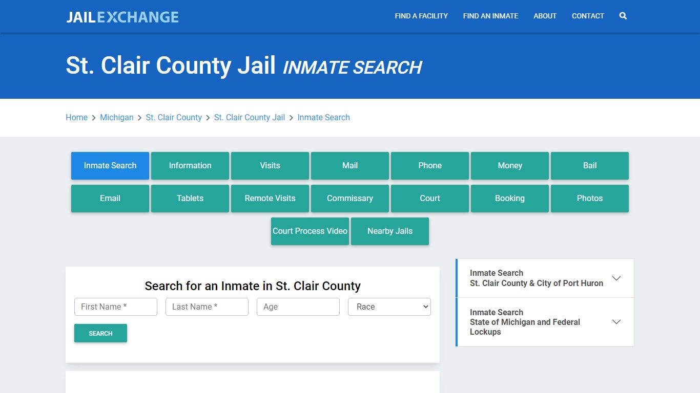 St. Clair County Jail, MI Inmate Search: Roster & Mugshots - Jail Exchange